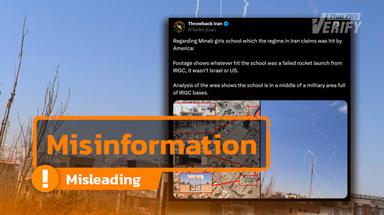 Images of alleged IRGC missile on Minab’s school found to be footage from unrelated event