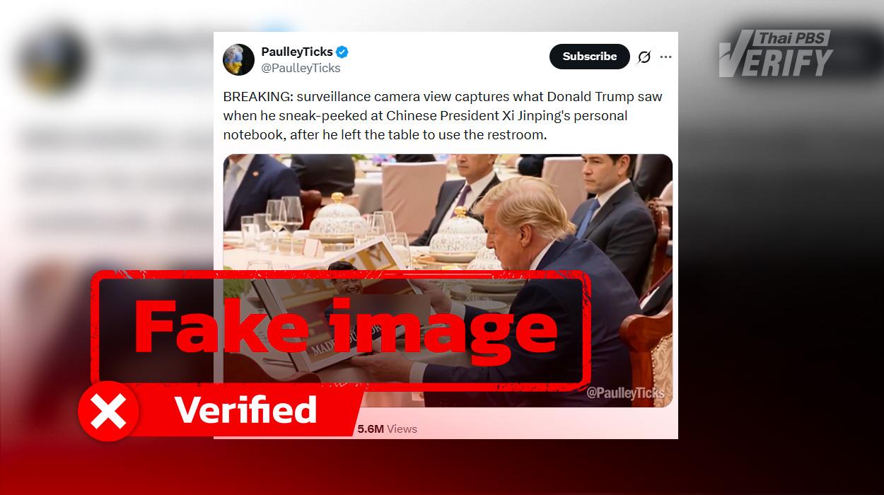 Video of Donald Trump peeking at Xi Jinping’s notes found to be AI-generated
